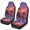Tropical Sunset Palm Print, variant on POLERO Fire Water Rugby Front Seat Covers for Automobile, Washable Waterproof Polyester Fabric Seat Protectors Set of 2 for Sedan and Van