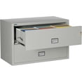 thumbnail image 3 of Phoenix Safe Lateral 44 inch 2-Drawer Fireproof File Cabinet with Key Lock, Water Seal, Gray, LAT2W44LG, 3 of 5