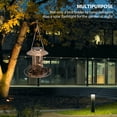 thumbnail image 3 of Bird Feeder, Integrated Solar Powered Bird Feeder Warm Light Exquisite Hollow Pattern  For Bird Lovers For Garden, 3 of 8