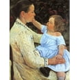 thumbnail image 2 of Cassatt, Mary 25x32 Gold Ornate Wood Framed with Double Matting Museum Art Print Titled - The Childs Caress 1891, 2 of 4