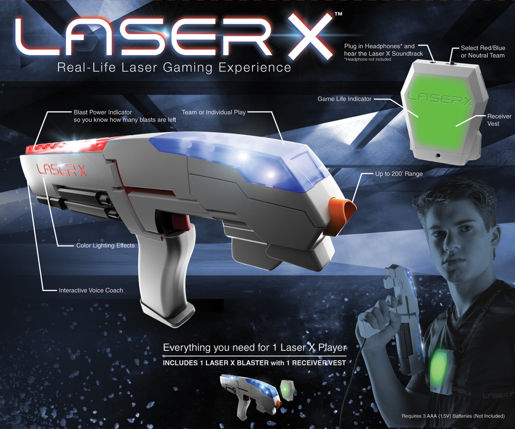 Pistola Laser X Individual, Laser Blaster