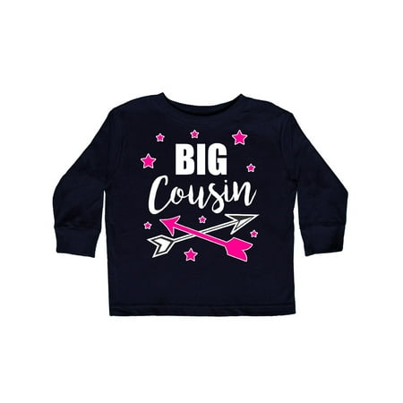 

Inktastic Big Cousin with Arrows and Stars Gift Toddler Toddler Girl Long Sleeve T-Shirt