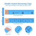 thumbnail image 2 of Measuring Tape Body Sewing Soft Tape Measure for Weight Loss Tailor Cloth Vinyl Measurement Craft Supplies, 60-inch 150cm Double Scale Flexible Ruler, 6 Pack, 2 of 4