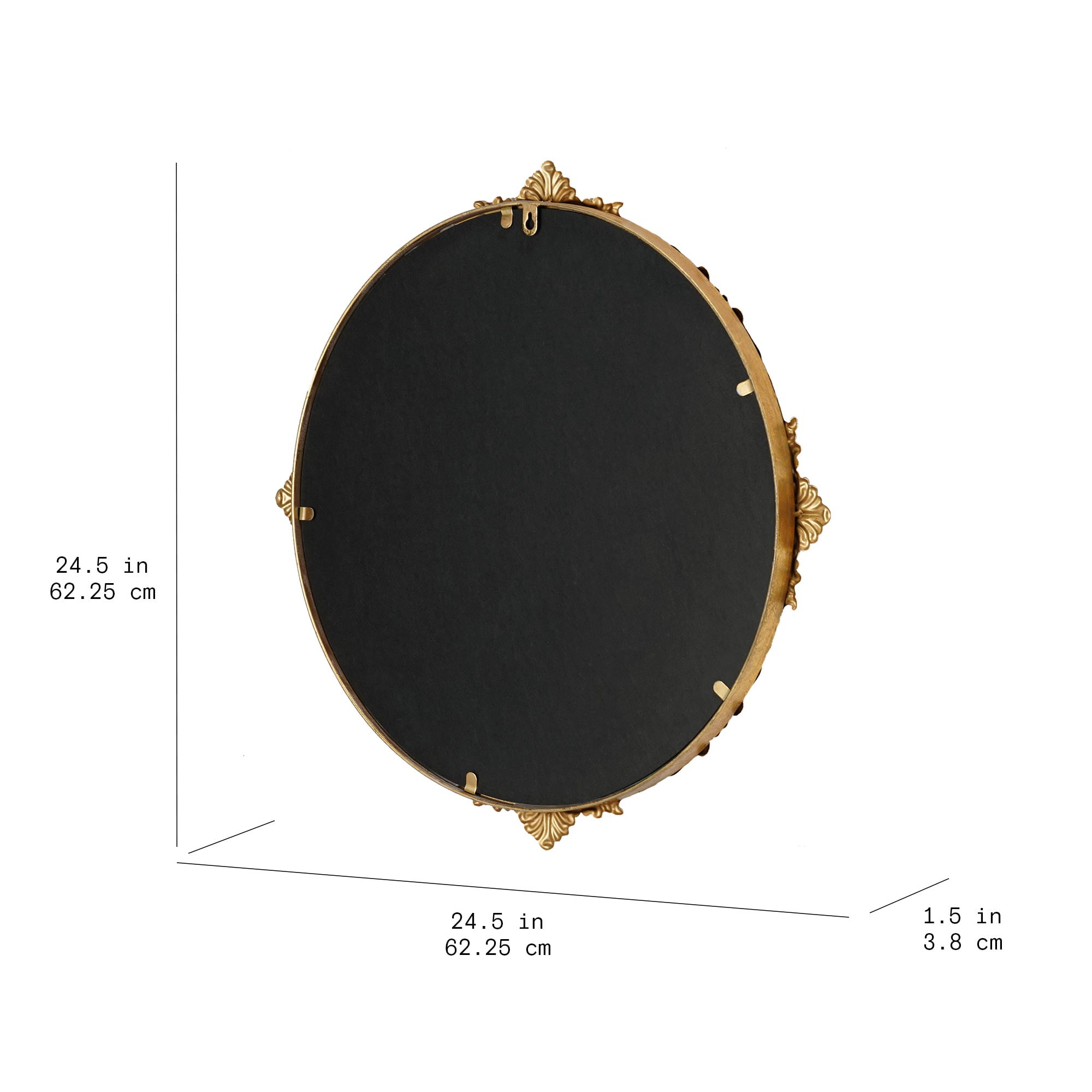 Beautiful Round Ornate Gold Frame Mirror 24" by Drew Barrymore
