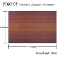 thumbnail image 2 of Placemat,Washable Woven Non-Slip Insulation Durable Placemat Vinyl Table Mat Set of 6 (Scarlet Red), 2 of 6