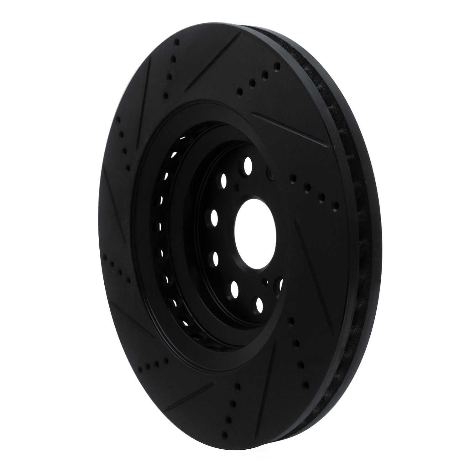 Dynamic Friction Company 633-75020D DFC Brake Rotor - Drilled And Slotted - Black