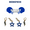 grey mini enamel bolts and cobalt statement open starboys, variant on University of Memphis Spirit Stack