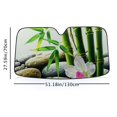 thumbnail image 6 of Awypu Flowers, Rocks, Bamboo Windshield Sun Shade for Vehicle SUV Truck Protector 51.18*27.59 in, 6 of 7