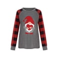 thumbnail image 3 of xiaxaixu T-shirt Imprimé de Noël pour Femmes, Pulls Patchwork à Manches Longues, 3 of 10