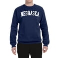thumbnail image 2 of Wild Bobby State of Nebraska College Style Unisex Crewneck Sweatshirt, 2 of 6