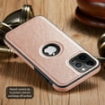 thumbnail image 5 of Casus Logo View Classic Slim Leather Case for iPhone 12 | iPhone 12 Pro - Pink, 5 of 9