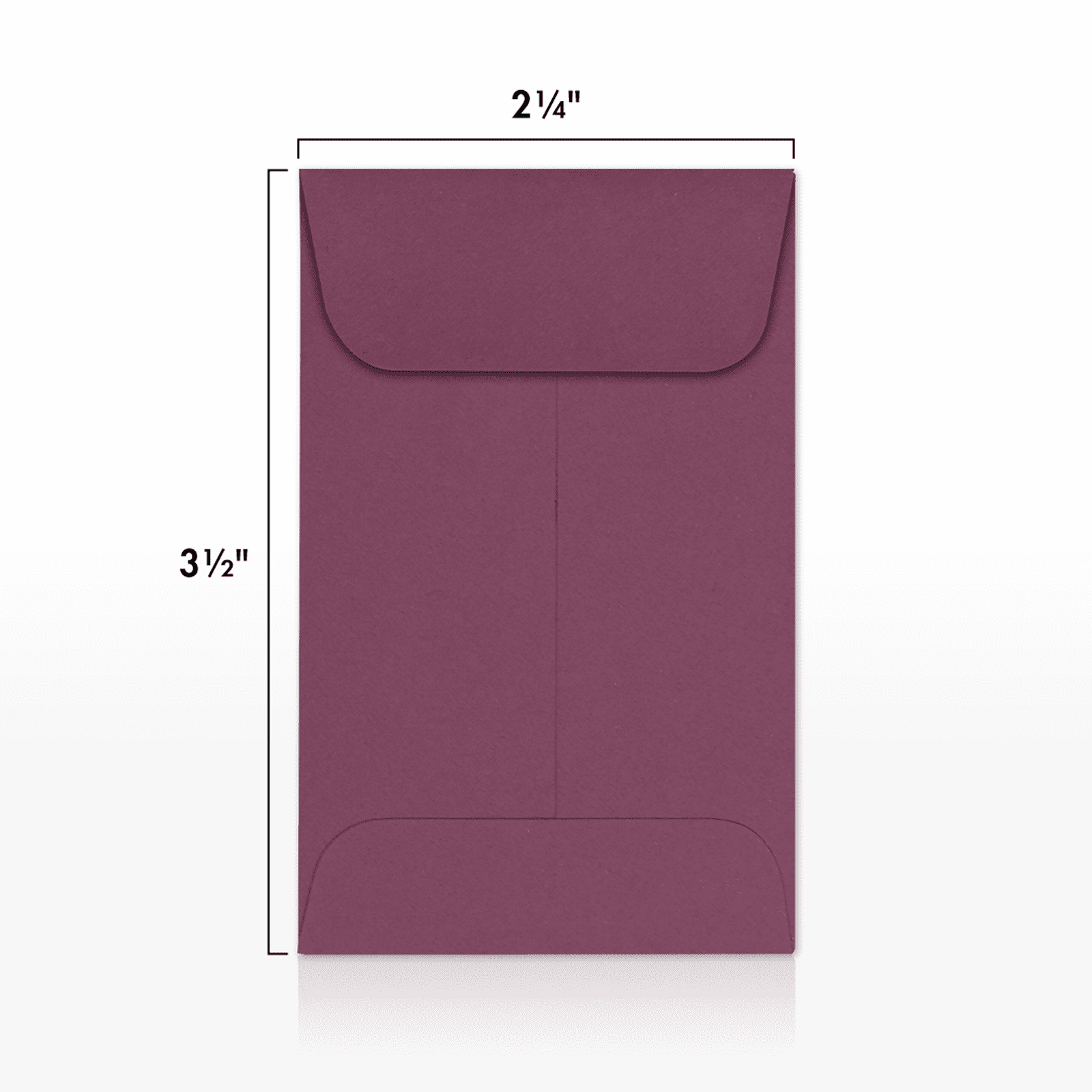LUXPaper #1 Coin Envelopes W/ Moistenable Glue, Vintage Plum Purple, 2 1/4in x 3 1/2in, 80lb, 50/Pack