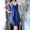 Navy, variant on Fazvaoo Ladies Nightgowns Chemises V-Neck Thin Short Nightgowns Casual Silk Lace Plain Print Sleepwear(Blue,Size M-XXL)