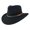 Black, variant on Vintage Homburg Panama Hat Victorian Age Western Porkpie Hat Top Hat for Dinner Outdoor Casual Wear