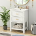 thumbnail image 3 of 24-Inch Bathroom Vanity with Top Sink, Modern Storage Cabinet, 2 Drawers, 3 of 9