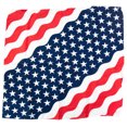 thumbnail image 6 of Styled Basics Red, White & Blue American Flag Bandana, Unisex, Adult, 100% Cotton, 22" x 22", 6 of 8