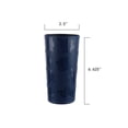 thumbnail image 3 of Mainstays 26 Ounce Round Plastic Etched Blueberry Tumbler, Navy, 3 of 6