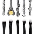 thumbnail image 3 of Harry Potter Wand Makeup Brush Set - 5 Piece Black and Silver, 3 of 7