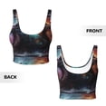 thumbnail image 6 of Rateoe Colorful Ink Style Dragon Print Womens' Sports Bras Scoop Neck Sports Vest- Padded U Back Seamless High Impact Support, 6 of 7