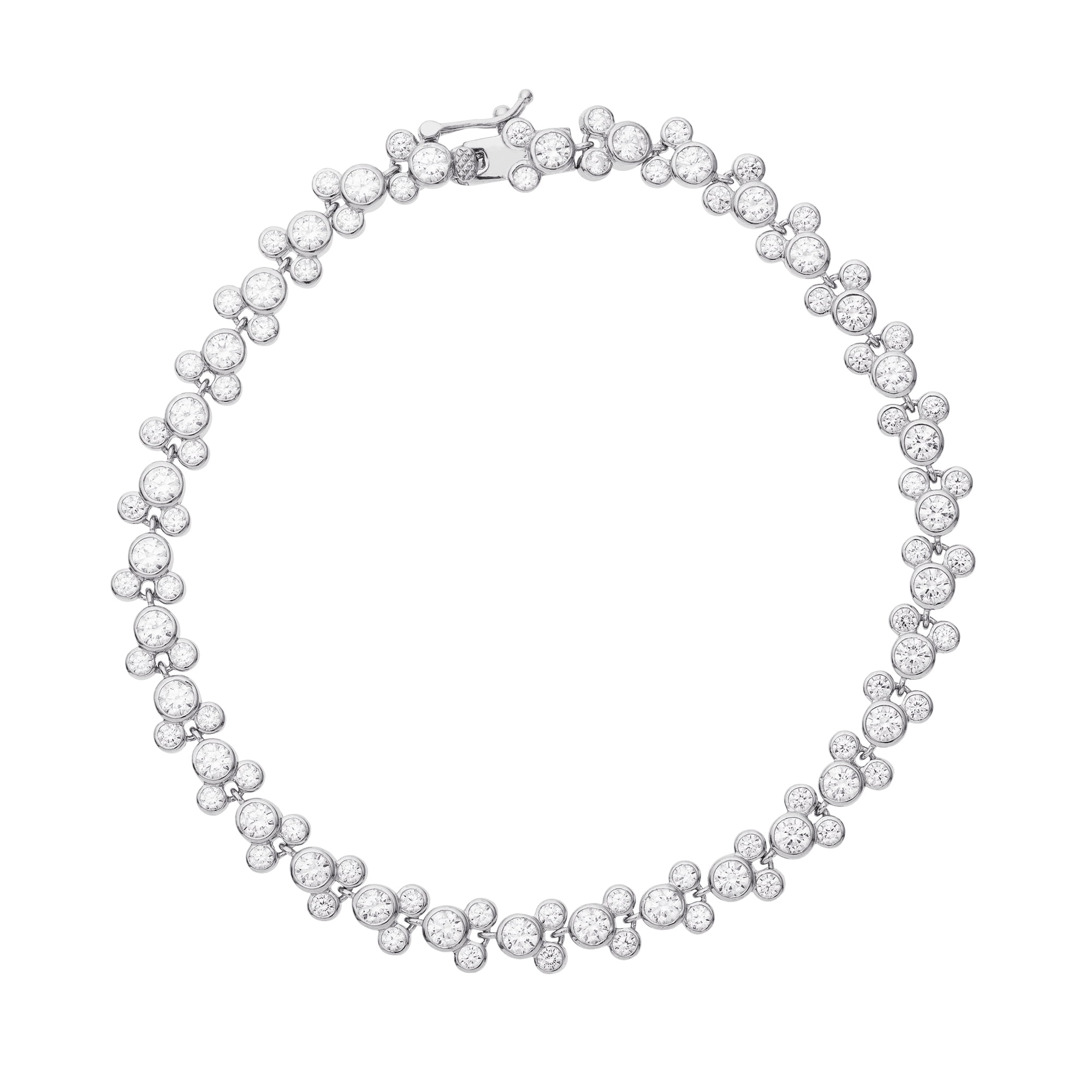 Disney - Disney Sterling Silver Mickey Mouse Clear Cubic Zirconia