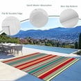 thumbnail image 3 of Colorful Striped Outdoor Rug for Patio/Deck/Porch, Non-Slip Large Area Rug 4 x 6 Ft, Boho Rainbow Abstract Vertical Lines Indoor Outdoor Rugs Washable Area Rugs, Reversible Camping Rug Carpet Runner, 3 of 8