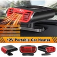 thumbnail image 4 of Car Heater, Portable Car Heaters for Vehicle, 3-in-1 Car Defroster Windshield Heater 12V 150W, 360° Rotating, Plug In Car Heater for Cigarette Lighter, 360° Rotatable Defogger for Vehicle,Car,RV,SUV, 4 of 9