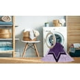 thumbnail image 2 of Ahgly Tapis Rectangulaire Lavable en Machine Intérieur Transitionnel Iris Violet, 7 Pieds x 9 Pieds, 2 of 7