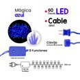 thumbnail image 2 of Serie de Luz Navicolors Luces Led Azul 60 Focos 8 Funciones 3 m Plástico Alta Resistencia Serie Navideña, 2 of 4