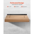 thumbnail image 4 of VEVOR Floating Shelf Brackets 2 Pcs, 150 lbs/68 kg Weight Capacity, 22x6.2x1.5 inch / 558.4x157.4x38.1 mm, Heavy Duty Hidden Shelf Brackets Support, Wall Mounting Invisible Floating Shelves Bracket, 4 of 9