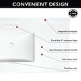 thumbnail image 3 of Design House Camilla II Modern 49" Single Bowl Vanity Top and Backsplash, Solid White, 3 of 18