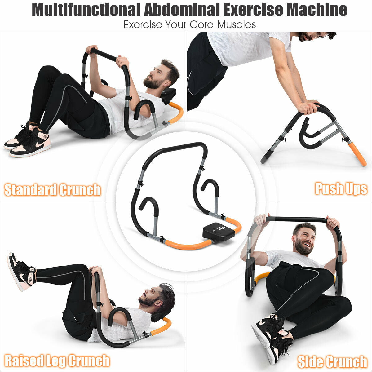 Details about   New Ab Fitness Crunch Abdominal Exercise Workout Machine Glider Roller Pushup