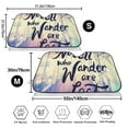 thumbnail image 3 of Picia Not All Those Who Wander Are Lost Curved Windshield Sunshade Accordion Folding Style Auto Shade for Car Truck SUV Van Blocks UV Ray Sun Visor Protector -Small, 3 of 7