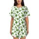 thumbnail image 1 of Balery St. Patrick's day Conjunto de Pijama para Mujer con Estampado, Dos Piezas de Manga Corta y Shorts, Ropa de Dormir Suave con Cuello Redondo y Bolsillos-X-Large, 1 of 6