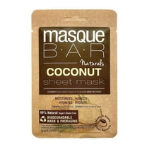 Masque Bar Naturals Coconut Sheet Mask 99% Natural, Vegan, and Gluten Free