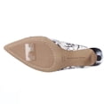 thumbnail image 6 of Womens French Connection Kourtney Elastic Slingback Dress Pumps - Black/White, 6 of 6