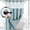 Cyan, variant on DawnJoanHD Waffle Weave No Hook Shower Curtain with Snap-in Liner, White Polyester Fabric with See-Through Top Window, 72" x 75"