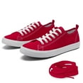 thumbnail image 2 of The Fashion Supply Skylar Canvas Women's Sneakers - Canvas Shoes for Women Sneakers, Comfortable Sneakers for Women, Red, 8, 2 of 6