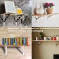thumbnail image 5 of 2PCS Solid Stainless Steel Shelf Bracket 90 Degree Angle Decorative Corner Brace Wall Mounted Shelf Supporter Wall Hanging Bookshelf Bracket Frame With Screws 200X140MM, 5 of 5