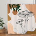 thumbnail image 2 of Boho Abstract Mushroom Shower Curtain Vintage Mid Century Modern Shower Curtain for Bathroom Set Minimalist Sun Leaf Fabric Waterproof Shower Curtain for Bathtub Decor Decoration 72x72 Inch, 2 of 6