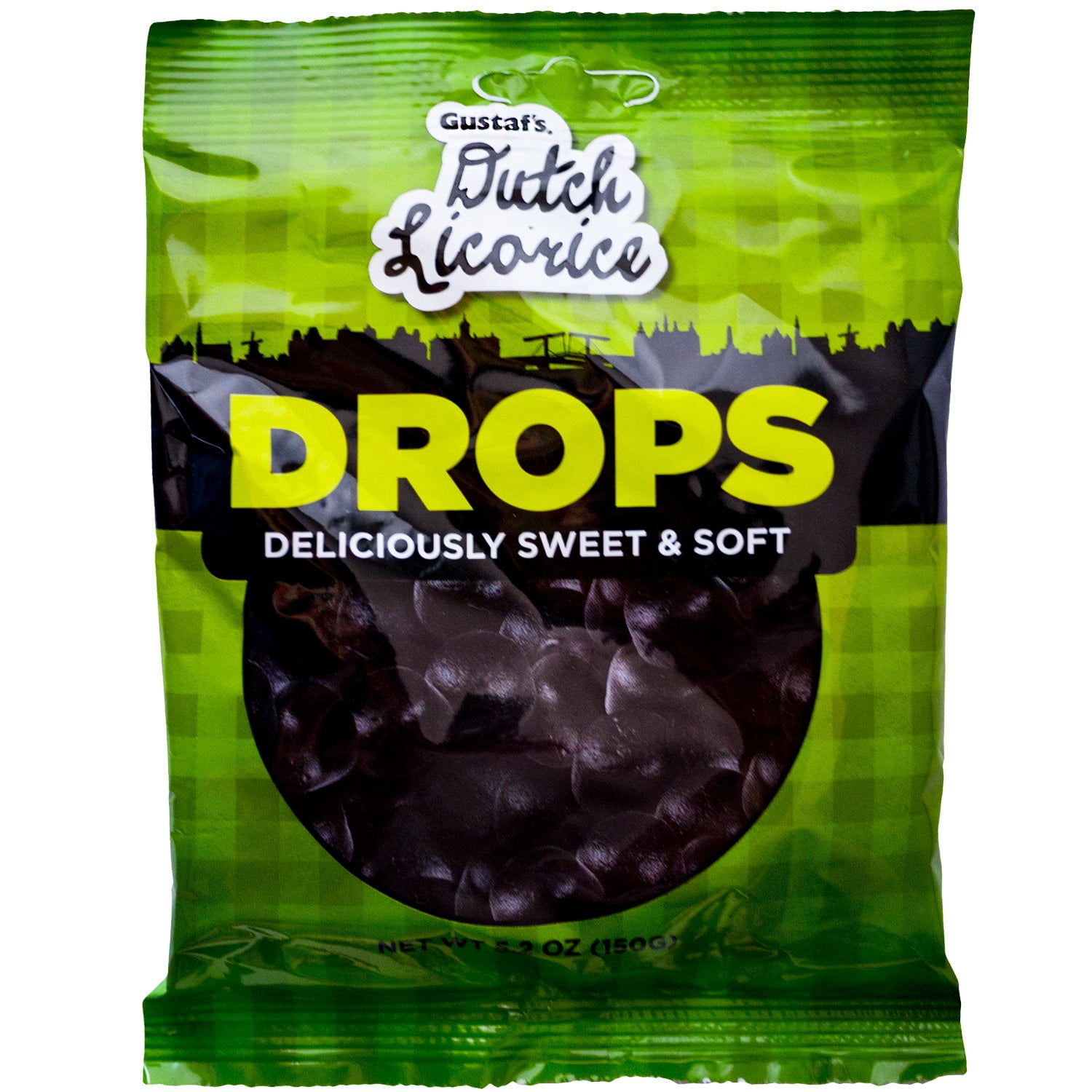 Gustafs Dutch Licorice Drops, 5.2-Ounce Bags (Pack of 12)