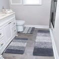 thumbnail image 1 of XUNRYAN U-Shaped Toilet Bath Mat Set,Machine Washable Commode Contour Rug,Soft Plush Water Absorped Carpet,Microfiber Non-Slip Bath Mat Decoration(Gray) Rug Under $100, 1 of 6
