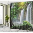 thumbnail image 5 of Ambesonne Green Shower Curtain, Waterfall Nature Exotic, 69"Wx84"L, White Green, 5 of 5