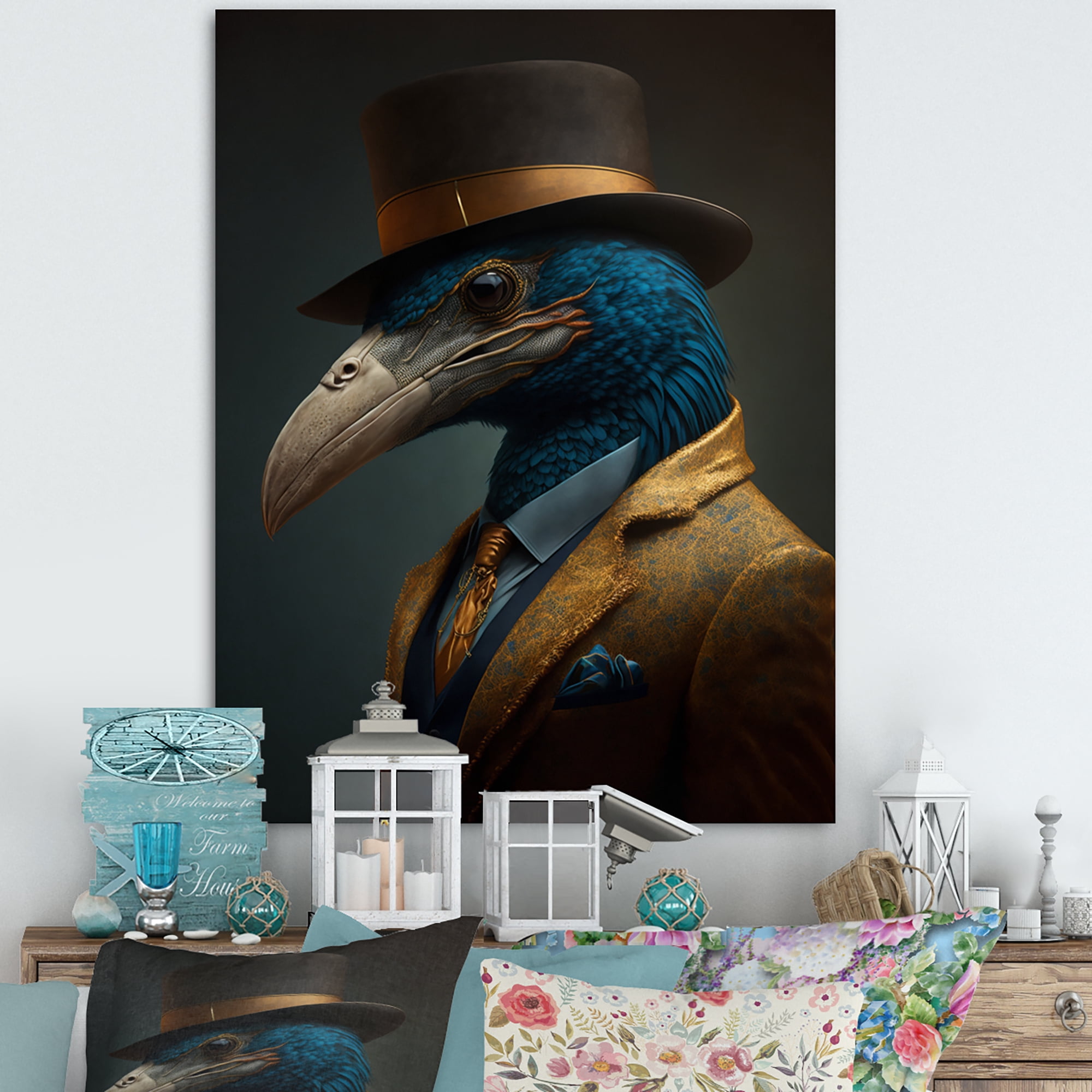 Designart Mafia Eagle Canvas Wall Art