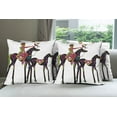 thumbnail image 6 of Ambesonne Ethnic Throw Pillow Cover 4 Pack, Cultural Woman on Wild Horse, 20", Multicolor, 6 of 7