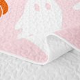 thumbnail image 5 of Homewish Ghost Pumpkin Twin Quilt Set for Girls, Happy Halloween Themed Twin Coverlet Set, Pink Orange White, 2 Pieces 1 Bedspread and 1 Pillowcase, 5 of 7