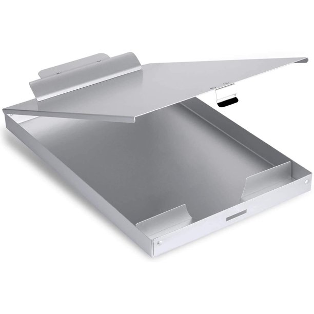 Metal Clipboard with Storage, Letter Size Form Holder Portfolio