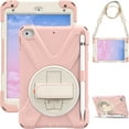 thumbnail image 4 of XYX Case for iPad Mini 5/4 Generation 7.9 inch with 360 Degree Rotating, Hand Strap, Shoulder Strap, Cherry Pink, 4 of 7