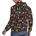 thumbnail image 3 of Hoodies for Men - golden anchors starfishes shells rope Long Sleeve Comfrt Men'S Fashion Hoodies & Sweatshirts, Sweatshirts for Men Hoodies Pullover Clothing Clothes with Pouch, 3 of 7