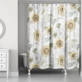 thumbnail image 2 of Creative Products Sunflower Pattern on White 71x74 Shower Curtain, 2 of 2