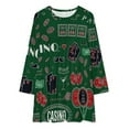 thumbnail image 2 of Casino Theme. Gambling Symbols Loose Dress Evening Dress Summer Dresses for Women Luxury Dress Long Sleeved Dress, 2 of 4